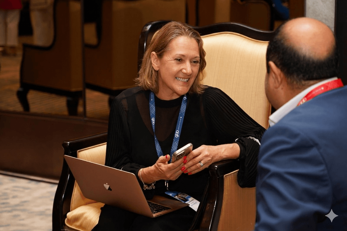 Julia at an industry summit